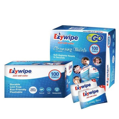 Ezywipe100pcs Thicken Compressed Biodegradable Towel Cloth Purified Cotton Disposable Compressed Towels Travel Wash Face Cloth f