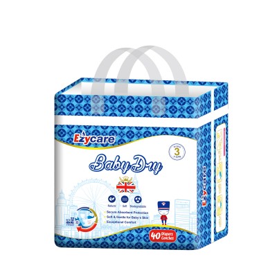 Ezycare Provide OEM Service Quality Assurance  Wholesale Baby Dry Baby Nappy  Unisex Disposable Cute Diapers Baby